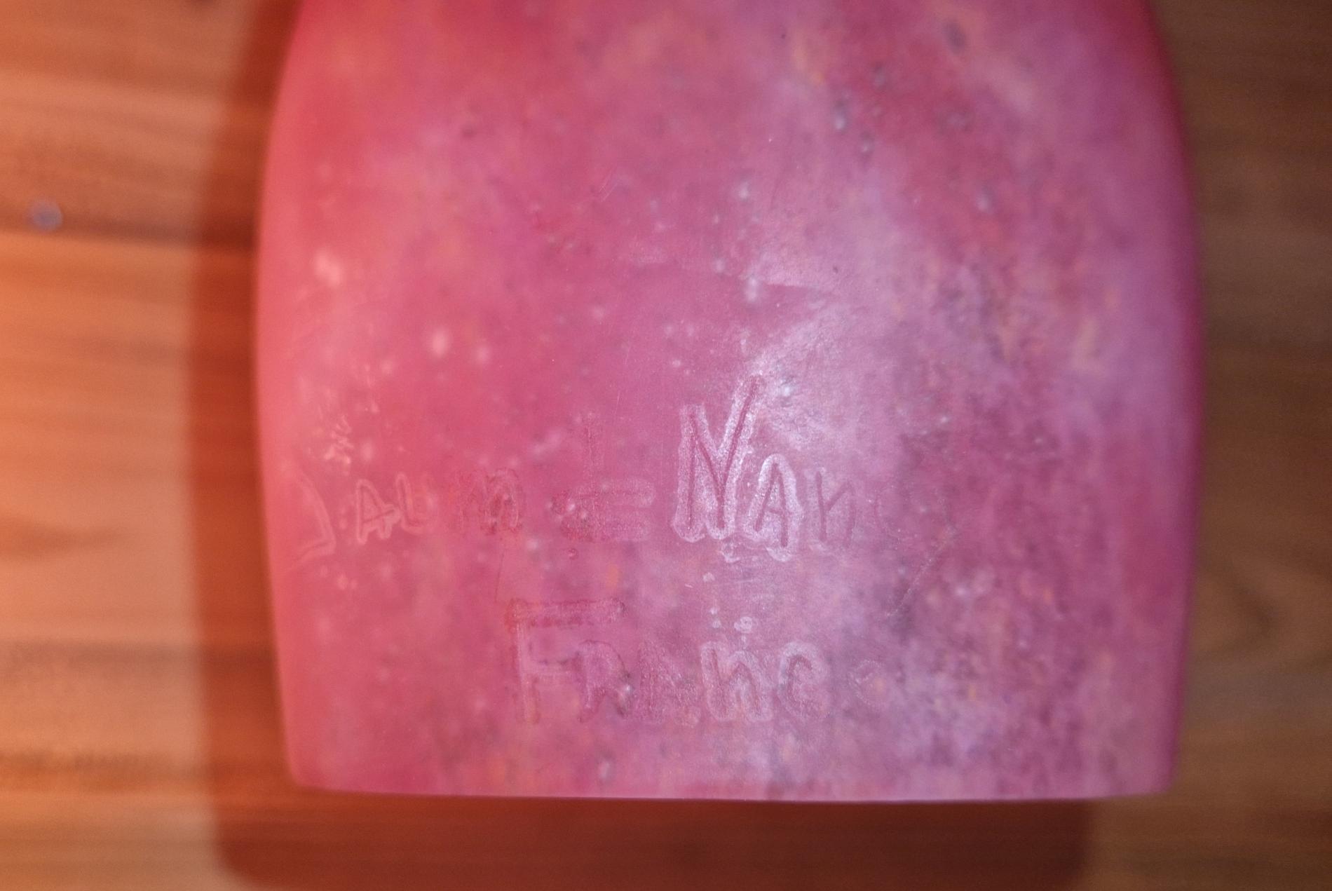 Paire de lampes en bronze tulipes Daum Nancy