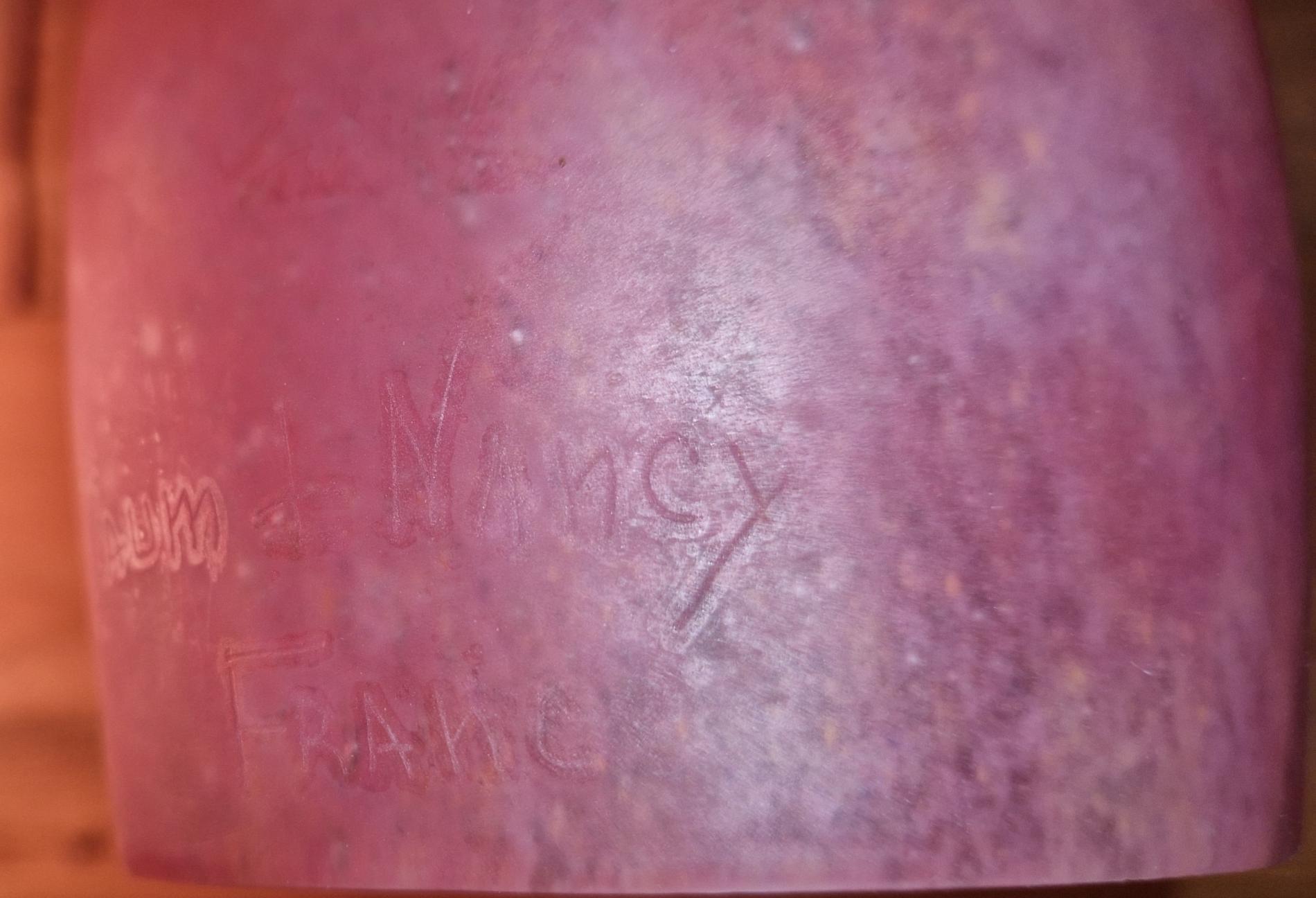 Paire de lampes en bronze tulipes Daum Nancy