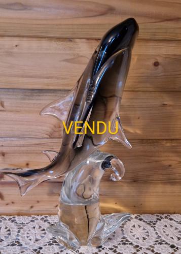 Grand requin en verre de Murano