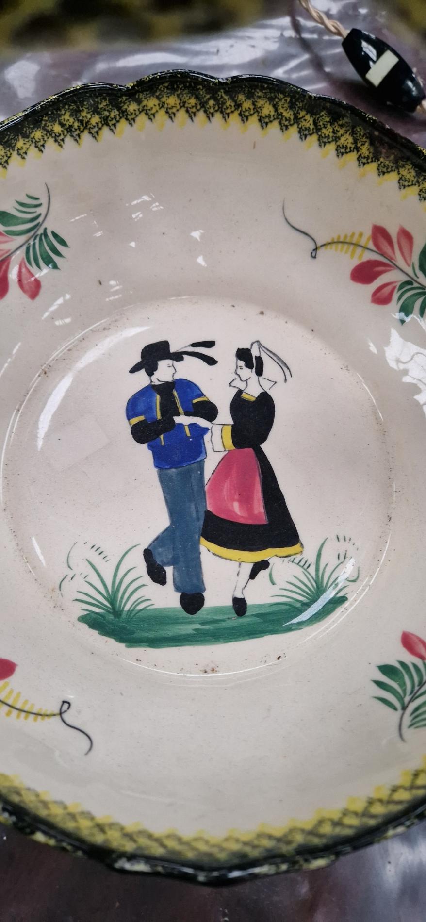 Coupe à fruits Quimper Henriot