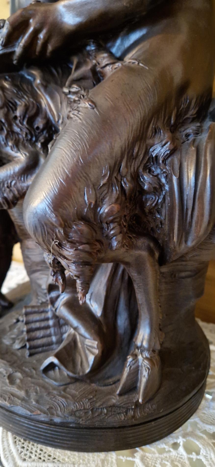 Groupe en terre cuite par Clodion