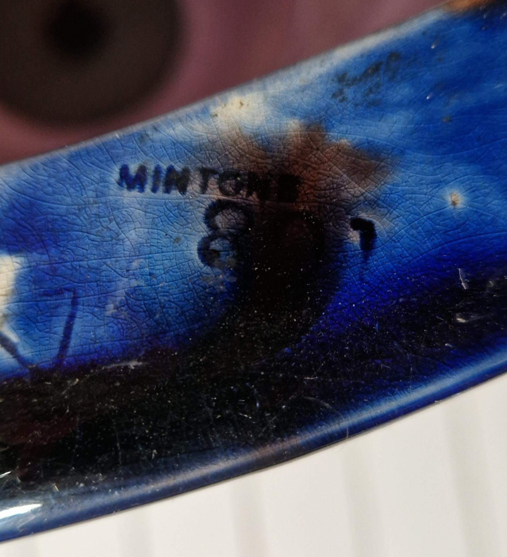 Pied d'estale, colonne majolique Minton