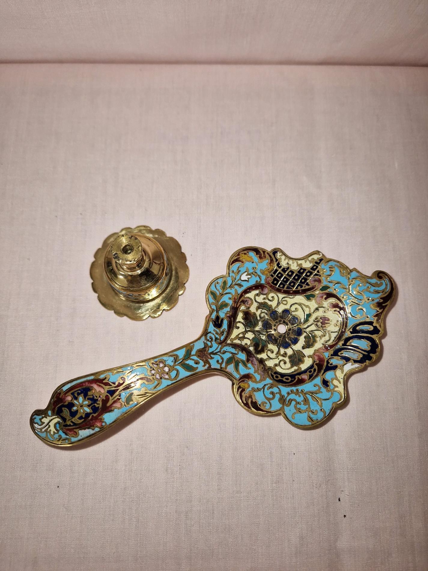 Petit bougeoir en cloisonné époque fin XIXéme