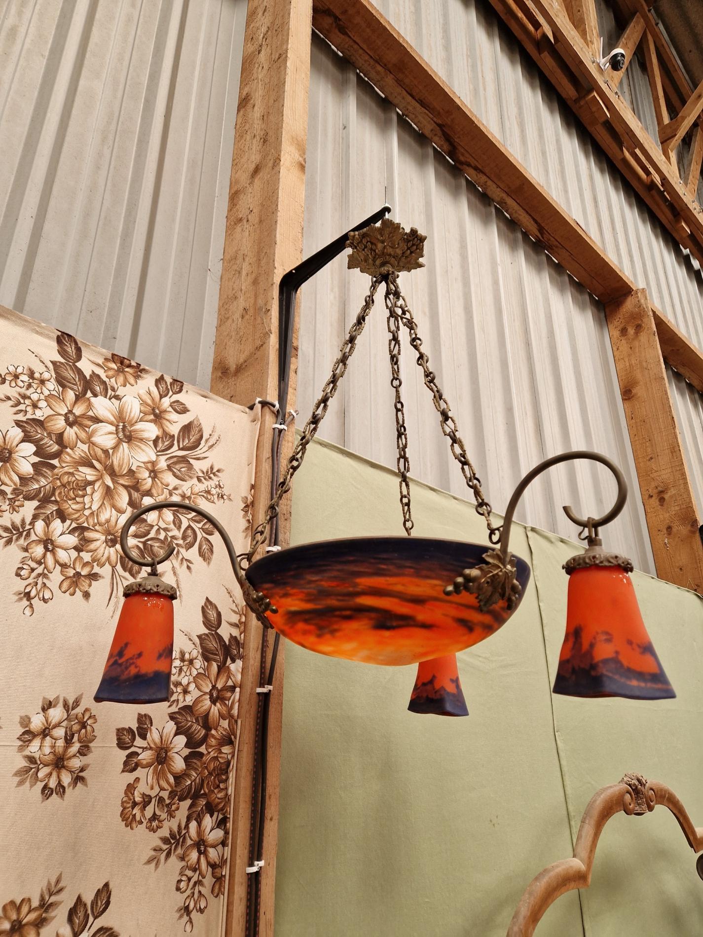 Lustre en pâte de verre