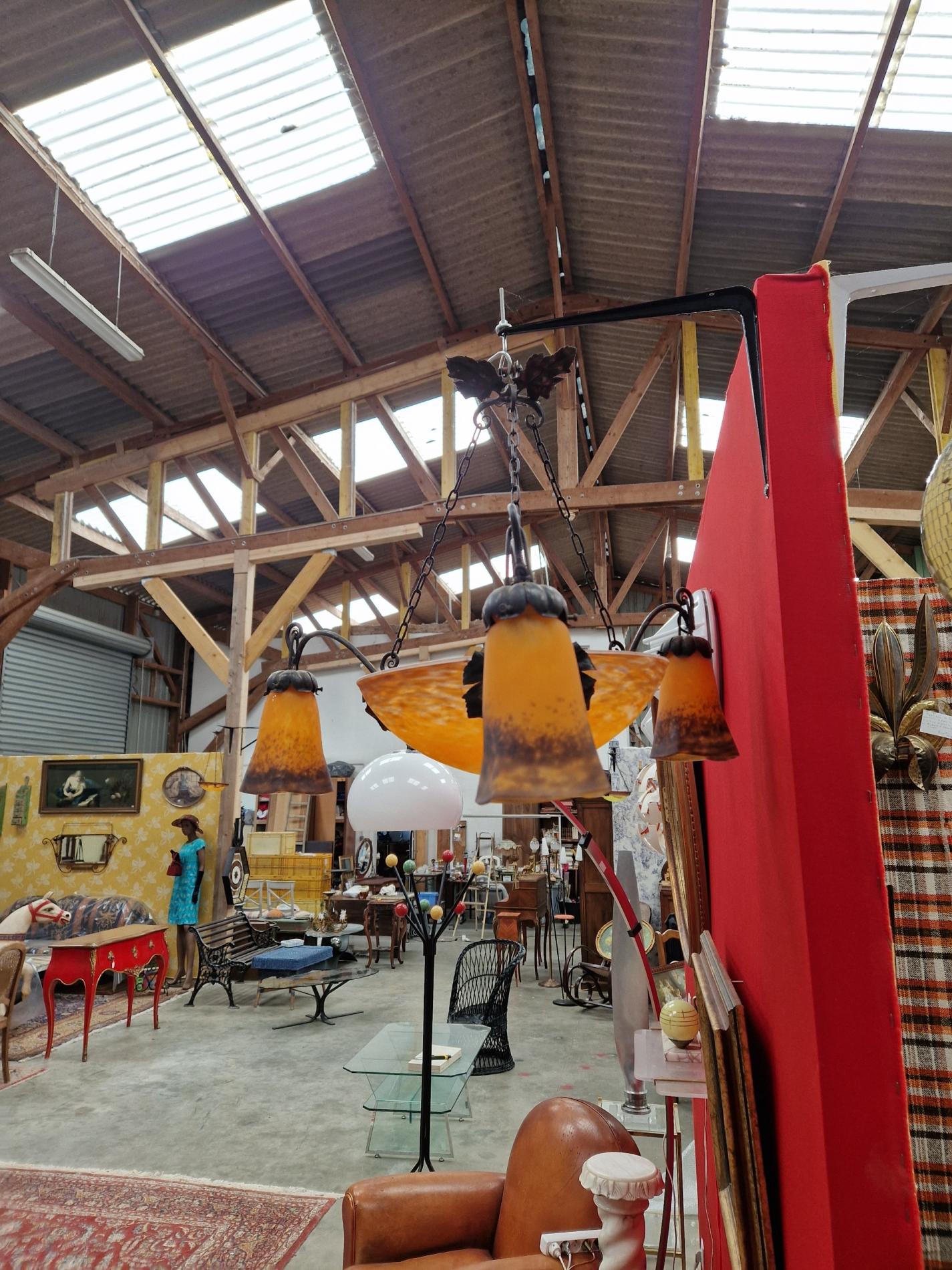 Lustre en pâte de verre