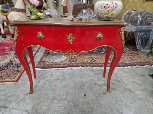 CONSOLE ROUGE 1 TIROIR ROCHE BOBOIS